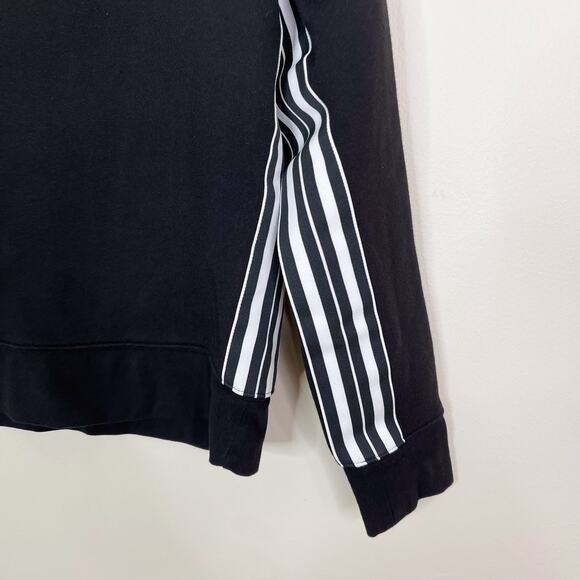 Athleta 24/7 Striped Crew Sweatshirt Pullover Black White Small S Crew Neck - Picture 4 of 11
